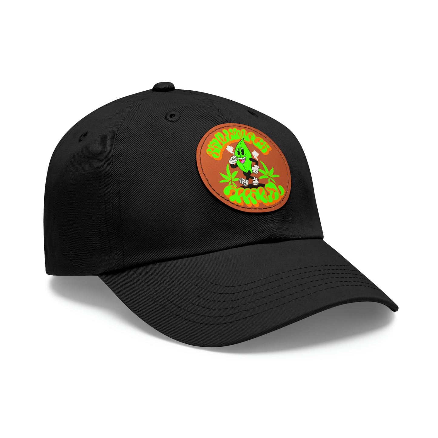 Skullymack 420 Hat with Leather Patch (Round)