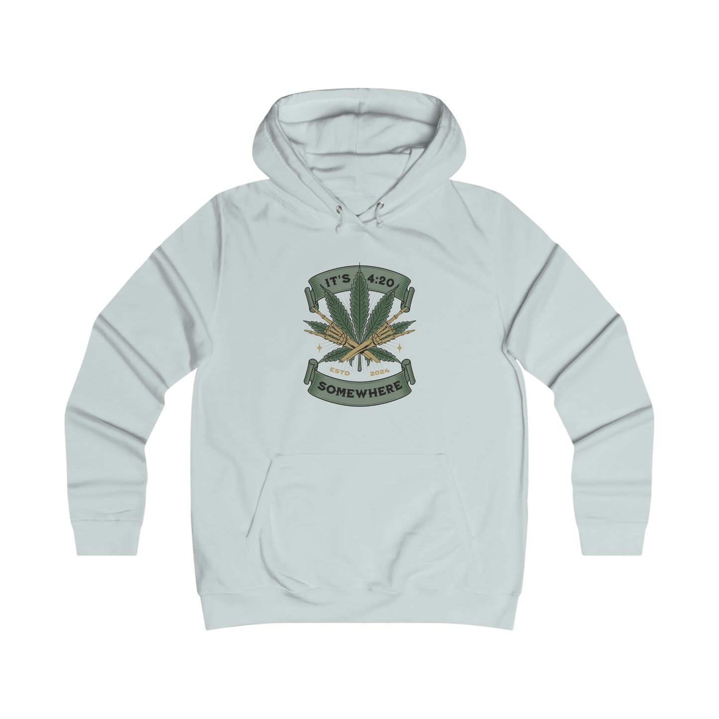 Skullymack It's 420 Girlie College Hoodie