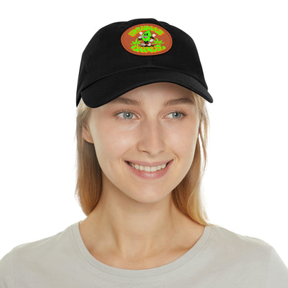 Skullymack 420 Hat with Leather Patch (Round)