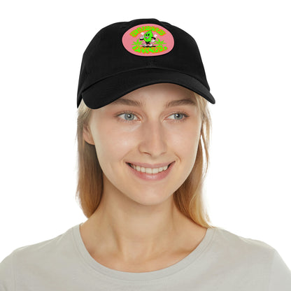 Skullymack 420 Hat with Leather Patch (Round)