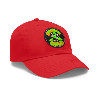 Skullymack 420 Hat with Leather Patch (Round)