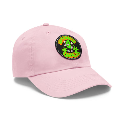 Skullymack 420 Hat with Leather Patch (Round)