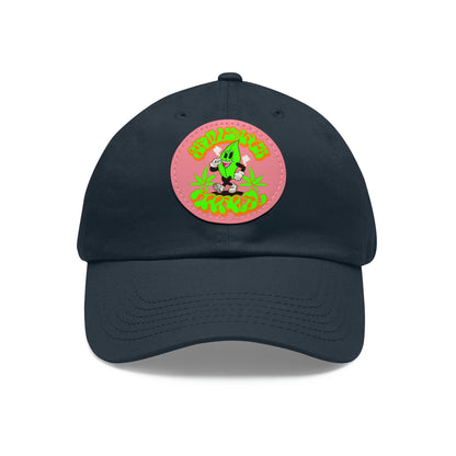 Skullymack 420 Hat with Leather Patch (Round)