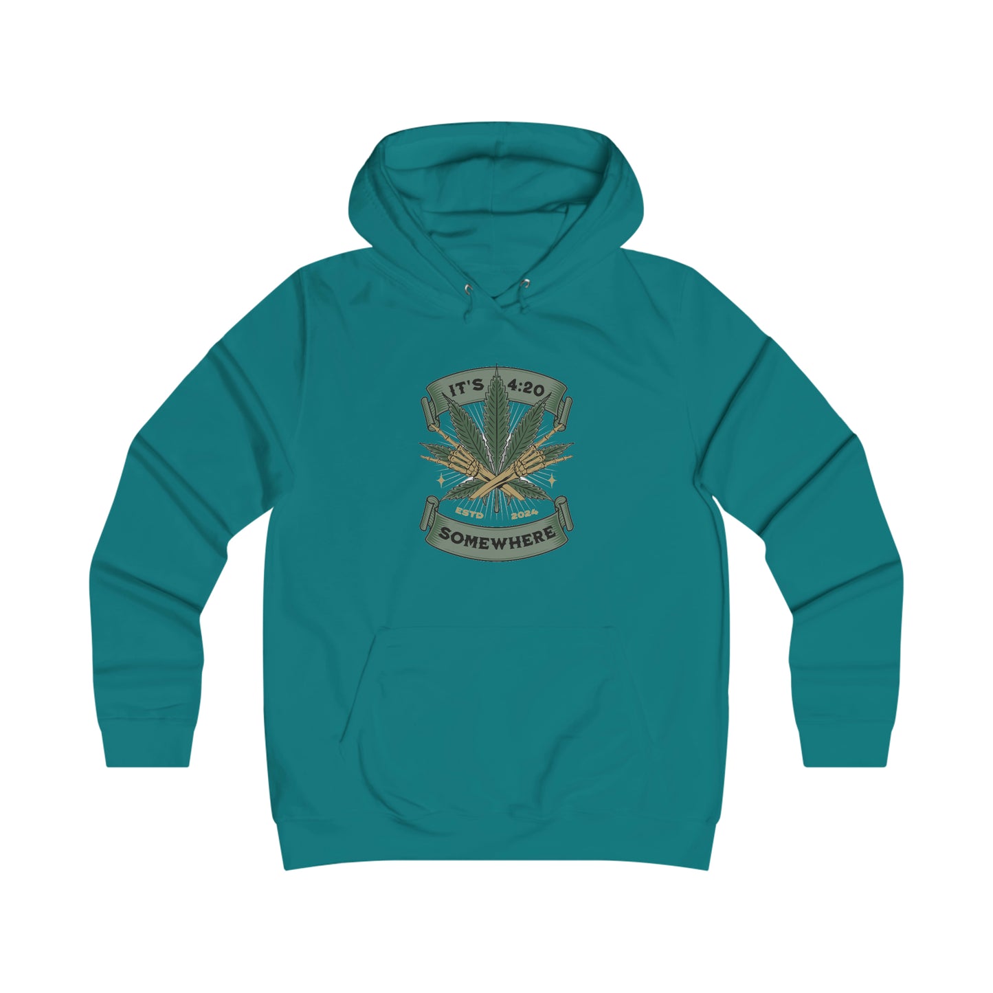 Skullymack It's 420 Girlie College Hoodie