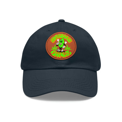 Skullymack 420 Hat with Leather Patch (Round)