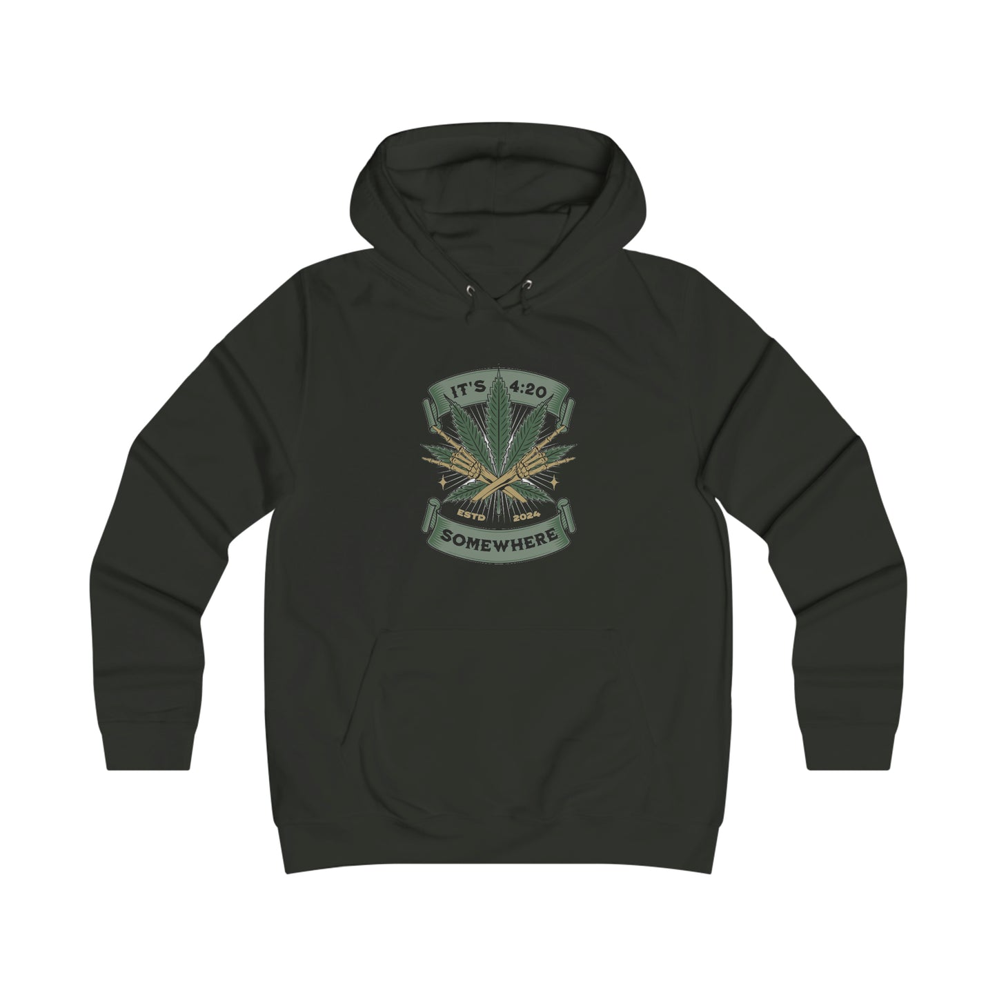 Skullymack It's 420 Girlie College Hoodie