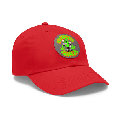 Skullymack 420 Hat with Leather Patch (Round)