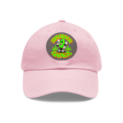 Skullymack 420 Hat with Leather Patch (Round)