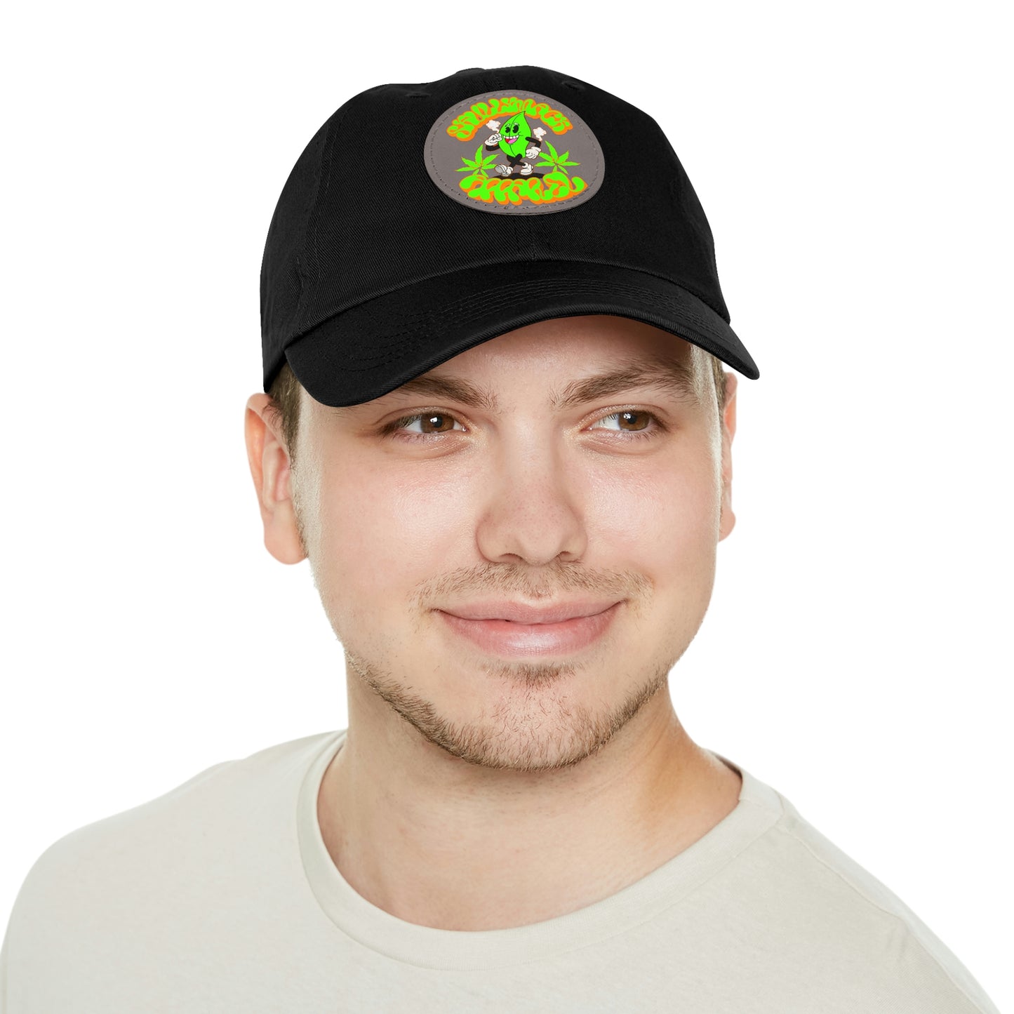 Skullymack 420 Hat with Leather Patch (Round)