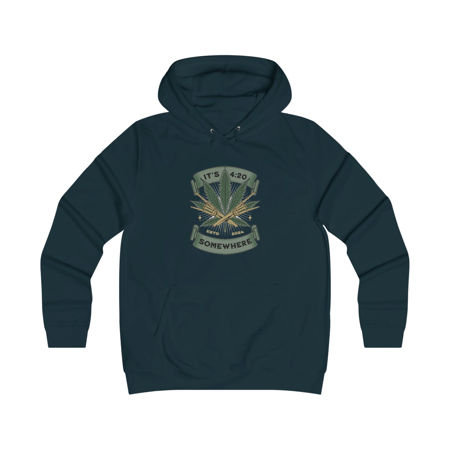 Skullymack It's 420 Girlie College Hoodie