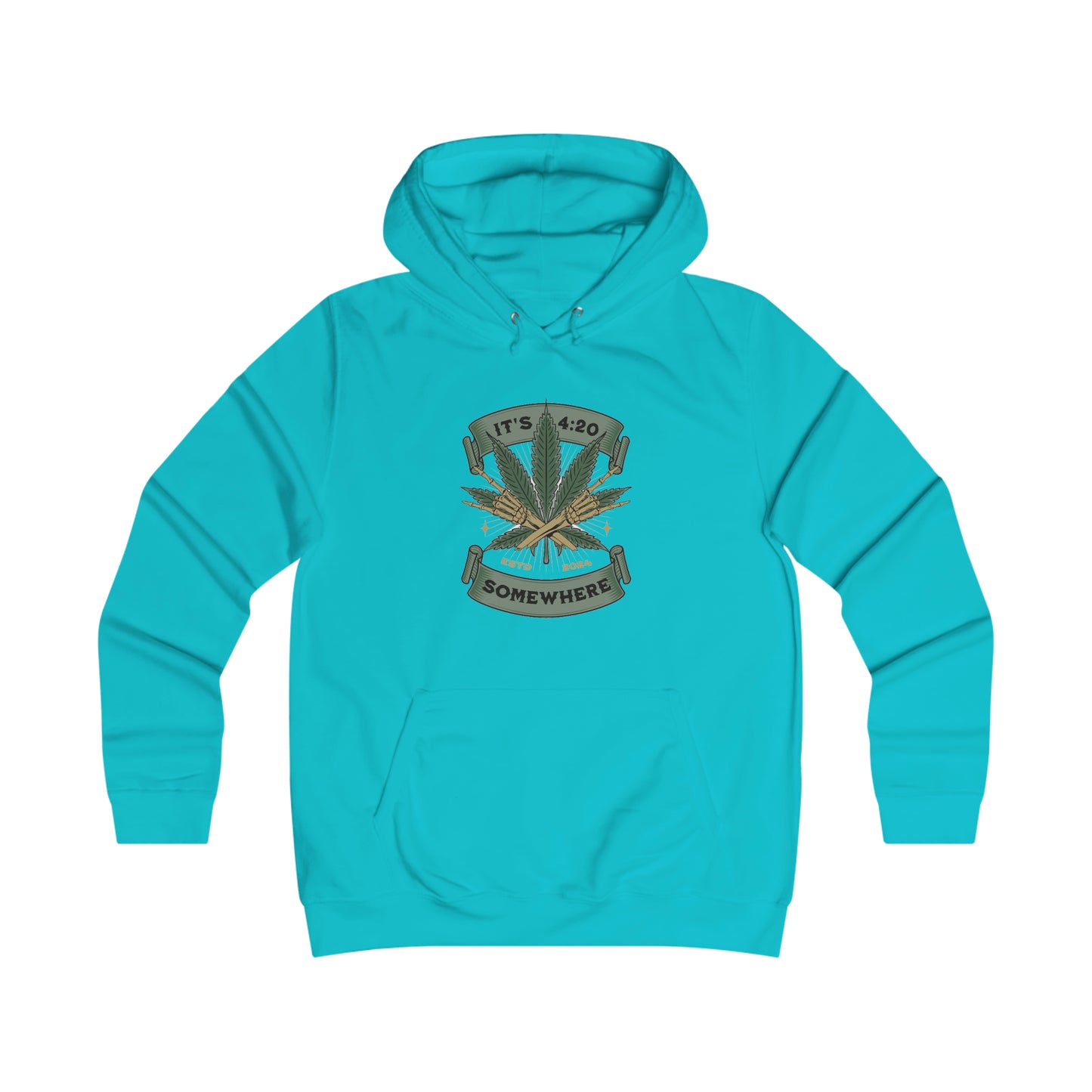 Skullymack It's 420 Girlie College Hoodie