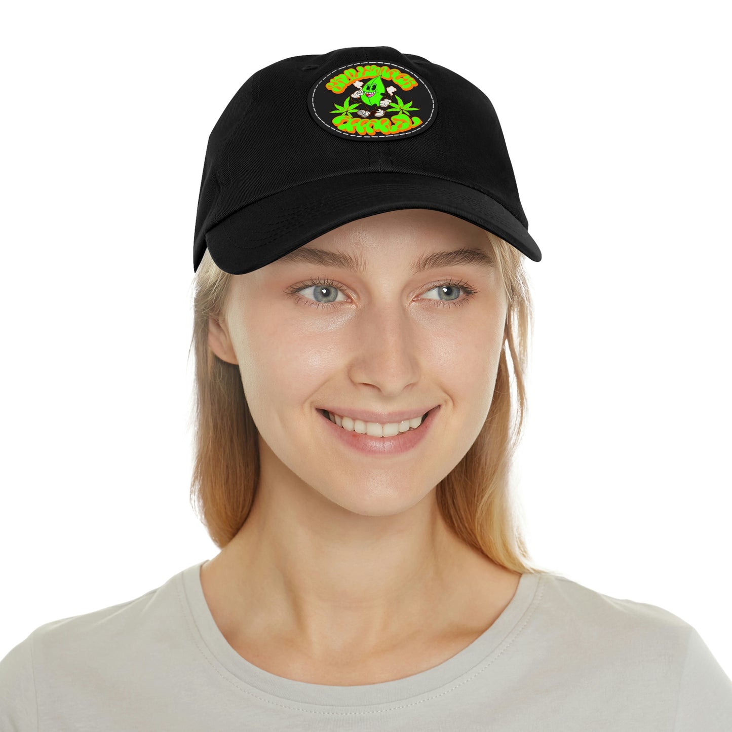 Skullymack 420 Hat with Leather Patch (Round)