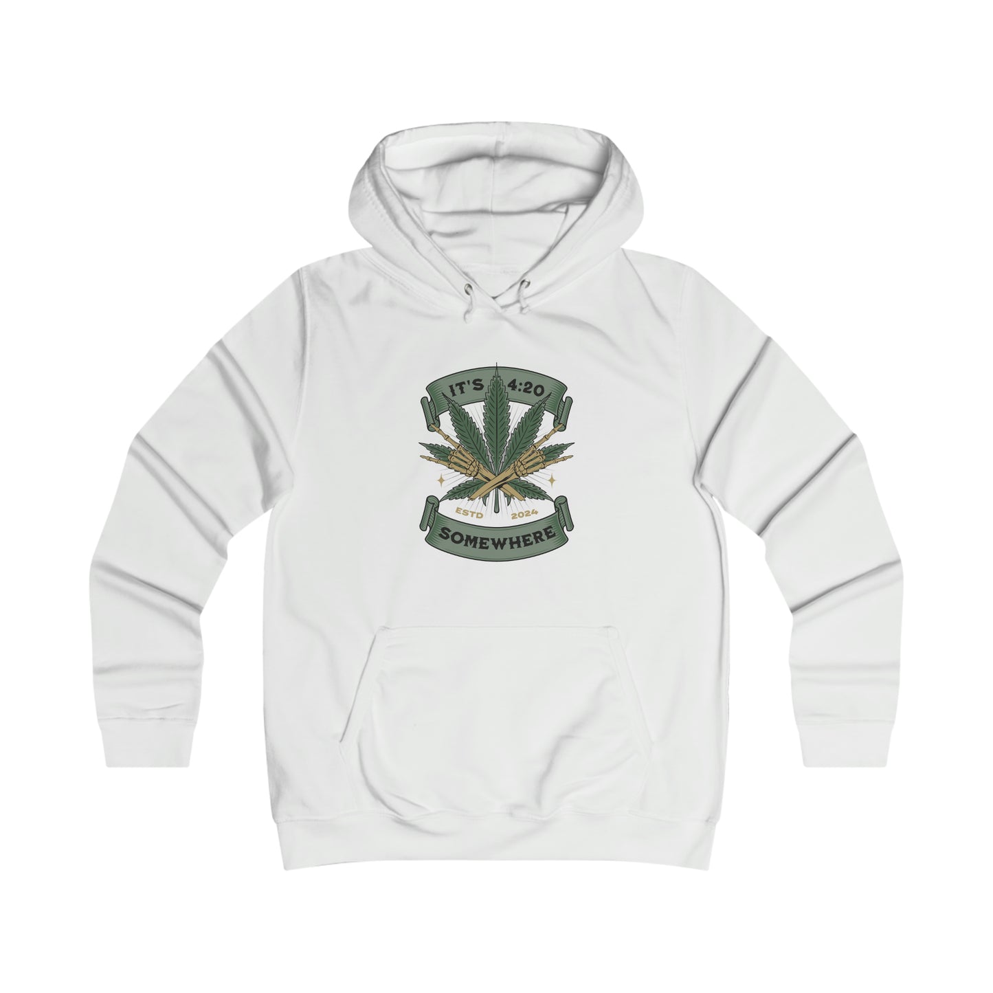 Skullymack It's 420 Girlie College Hoodie