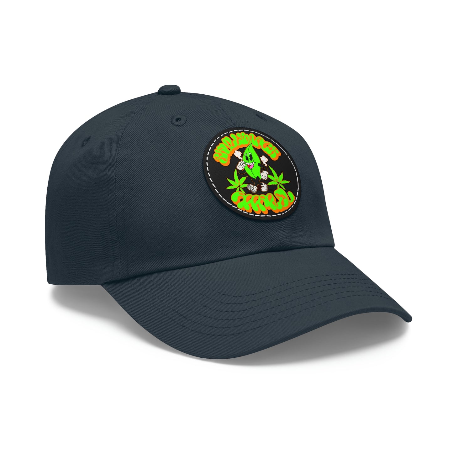 Skullymack 420 Hat with Leather Patch (Round)