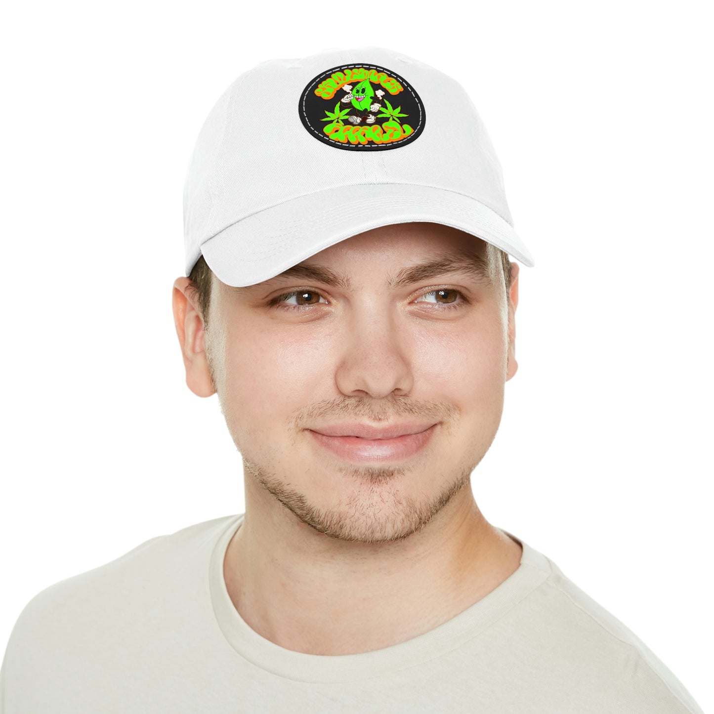 Skullymack 420 Hat with Leather Patch (Round)