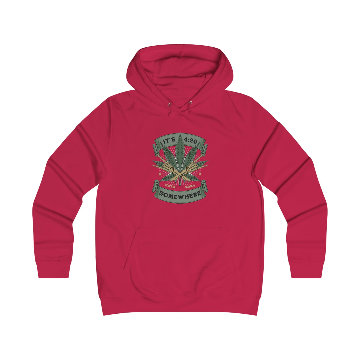 Skullymack It's 420 Girlie College Hoodie