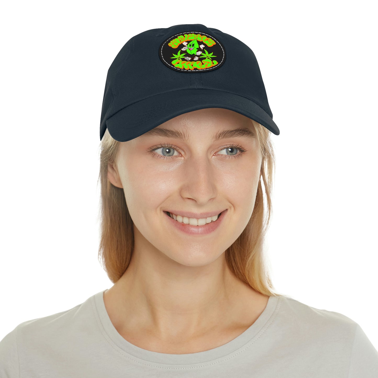 Skullymack 420 Hat with Leather Patch (Round)