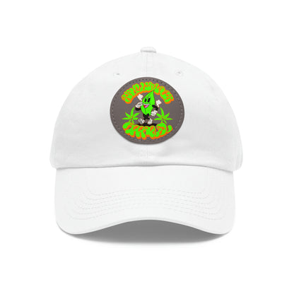 Skullymack 420 Hat with Leather Patch (Round)